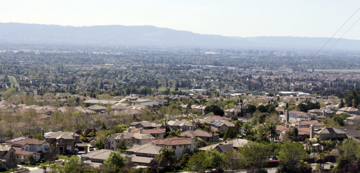 An aerial view of homes in San Jose