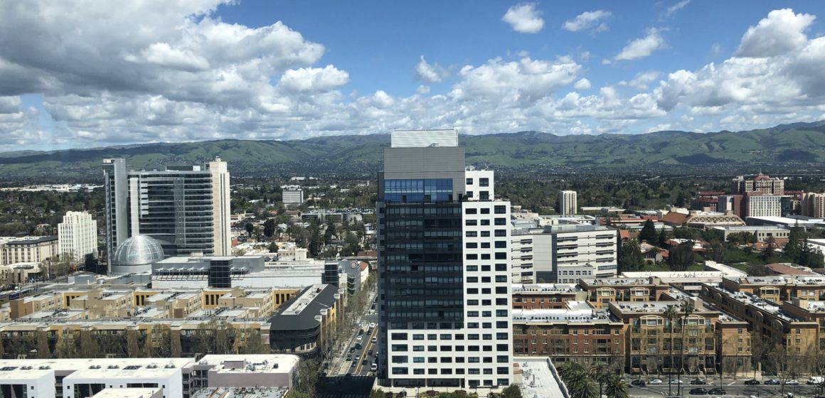 An aerial view of downtown San Jose. File photo.