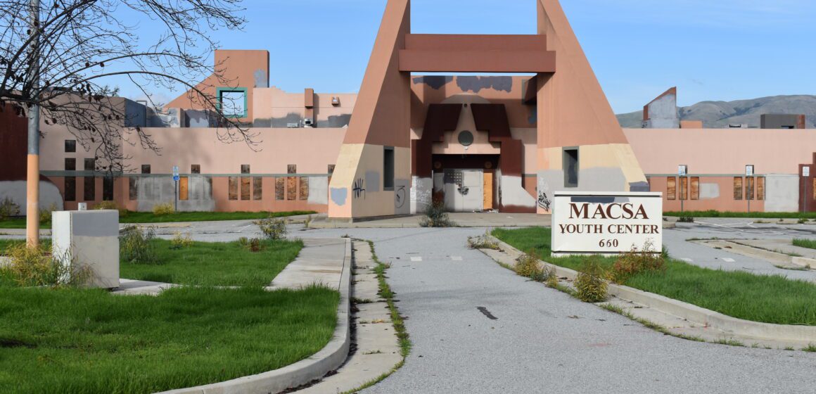 Exterior of a former youth center in East San Jose.