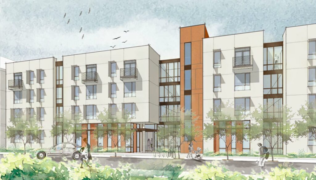 A rendering of Hawthorn Senior Apartments. Courtesy of the Santa Clara County Housing Authority.