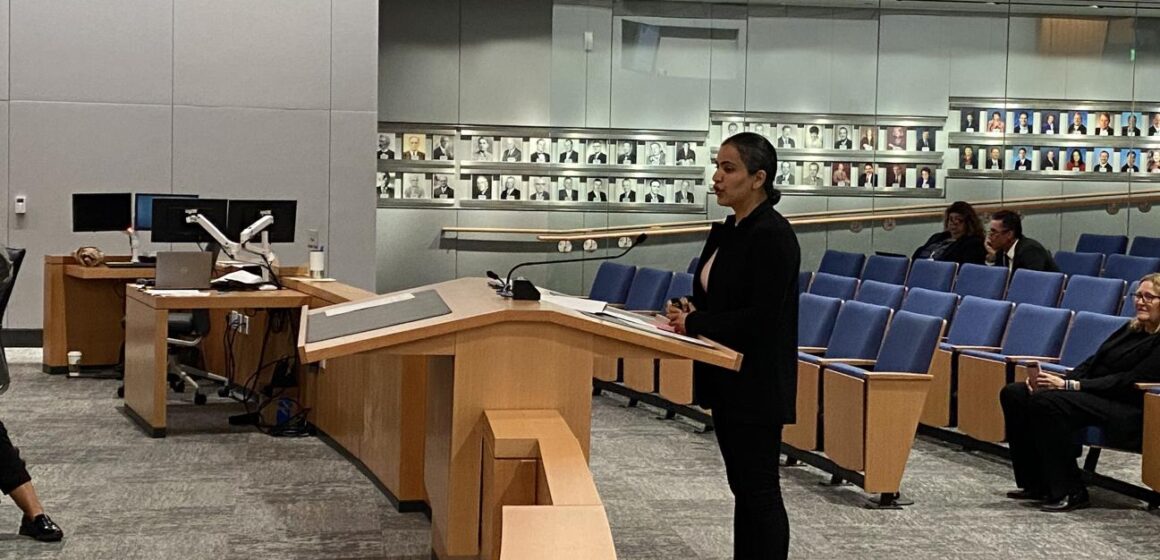 State Senator Aisha Wahab speaking in the Sunnyvale City Hall