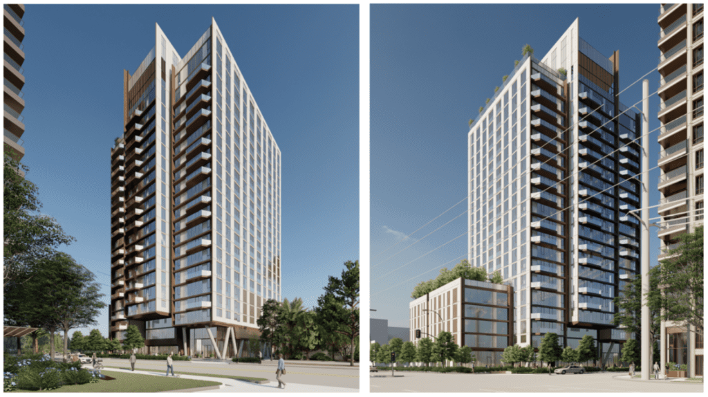 Rendering of new 21-story building