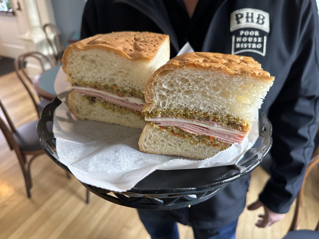 A sandwich from Poor House Bistro in San Jose