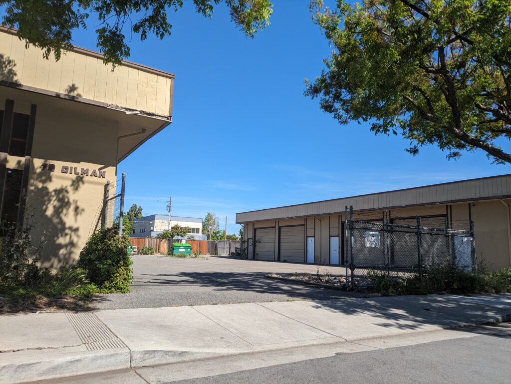 A small warehouse in an industrial area of Campbell