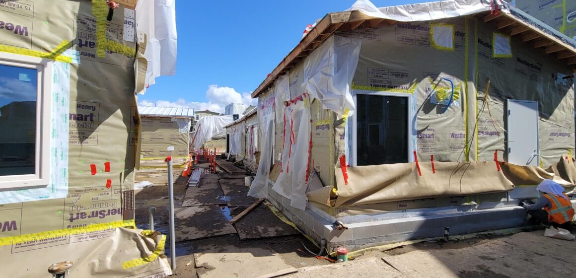 Modular housing under construction in San Jose