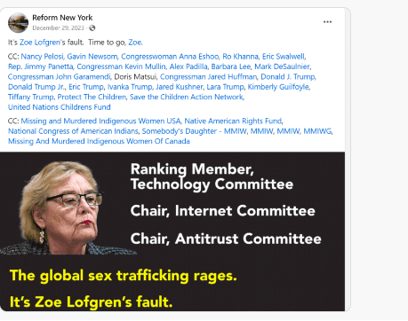 Zoe Lofgren fake news