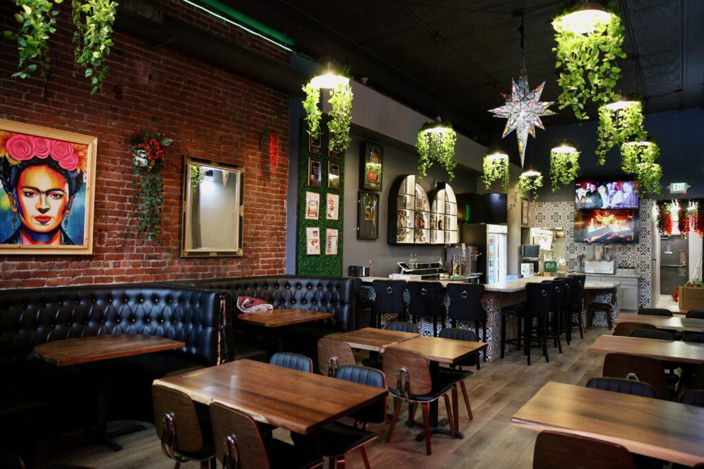 The interior of a Mexican restaurant in downtown San Jose