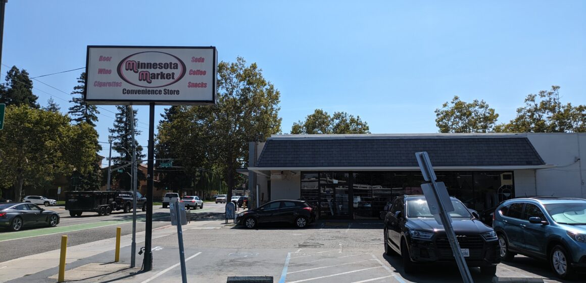 The parking lot of a shuttered convenience store