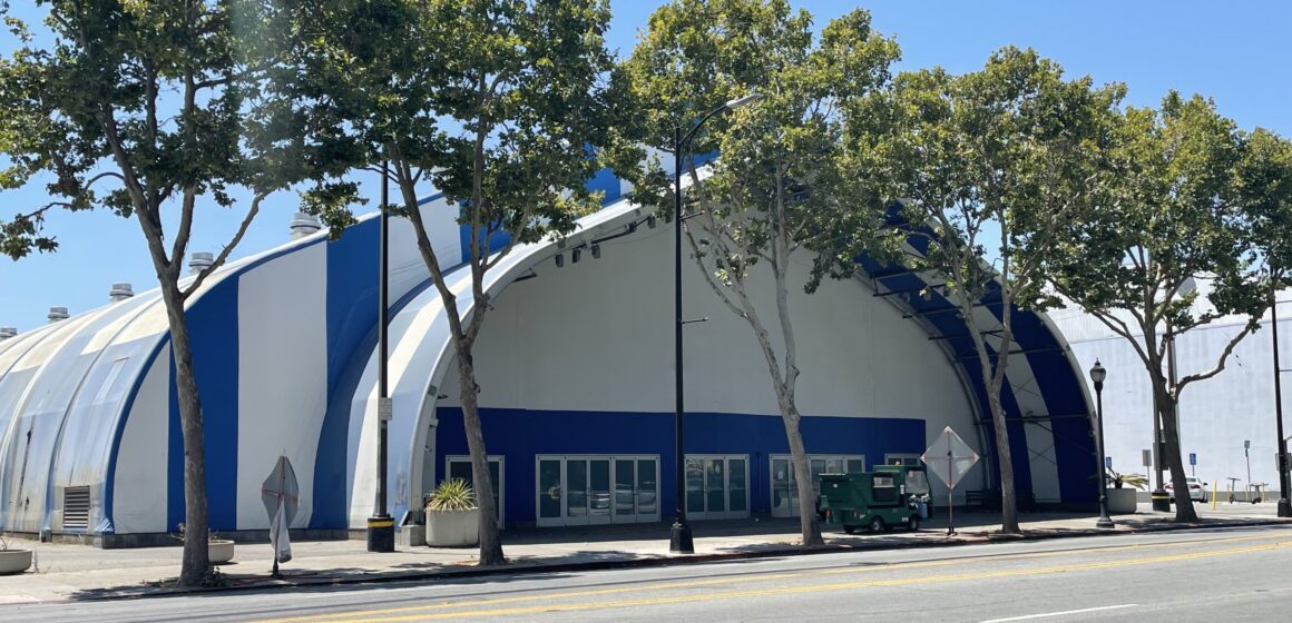 The exterior of the South Hall of the convention center in San Jose